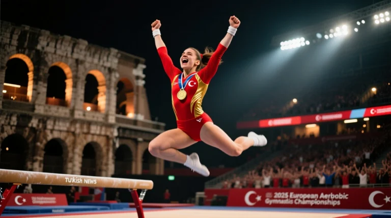 2025 Avrupa Aerobik Cimnastik Şampiyonasında Madalya Sevinci
