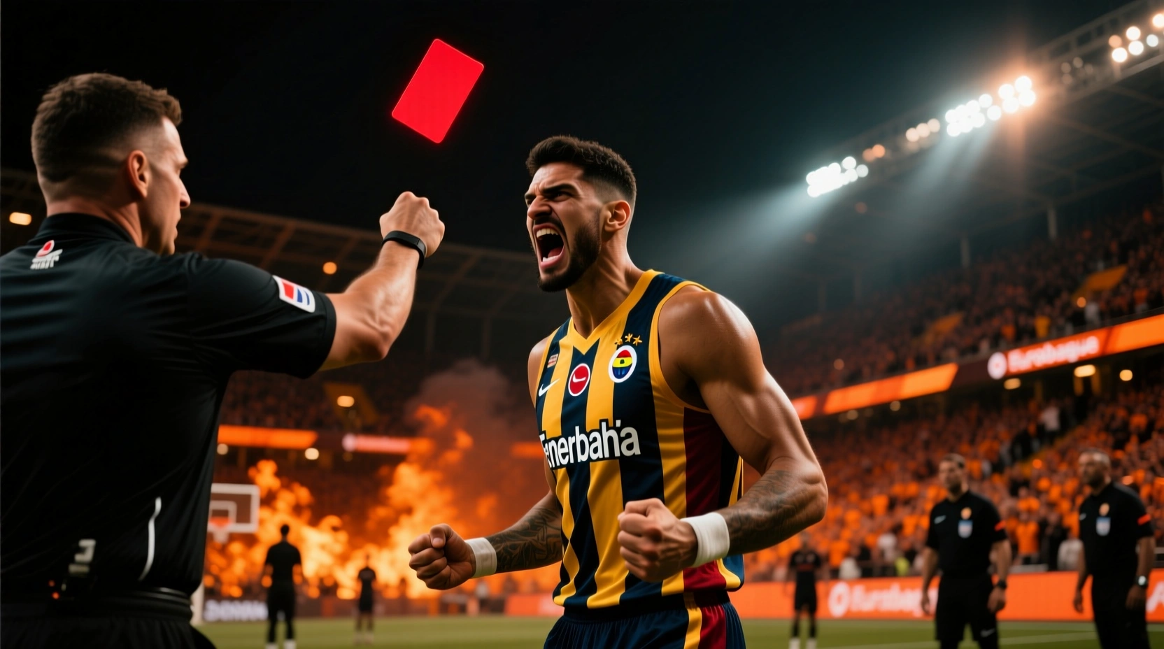 Fenerbahçe 2025 Avrupa Ligi’nde Jhon Duran kırmızı kart gördü